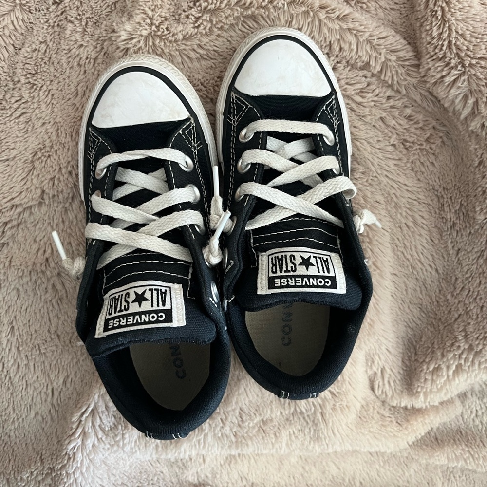 Converse Kids Black and White Sneakers - Picture 5 of 11